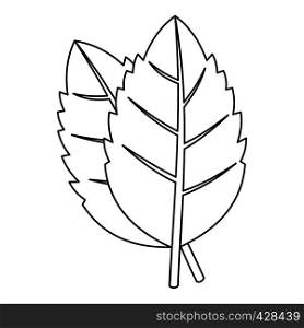 Basil leaves icon. Outline illustration of basil leaves vector icon for web. Basil leaves icon, outline style