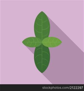 Basil plant icon flat vector. Leaf herb. Cooking food. Basil plant icon flat vector. Leaf herb