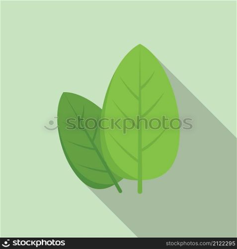 Basil spice icon flat vector. Cooking herb. Leaf plant. Basil spice icon flat vector. Cooking herb