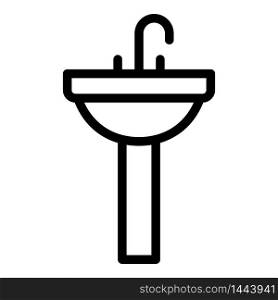 Basin icon. Outline basin vector icon for web design isolated on white background. Basin icon, outline style