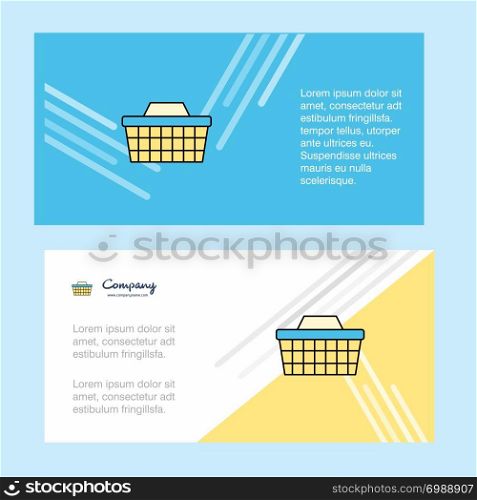 Basket abstract corporate business banner template, horizontal advertising business banner.