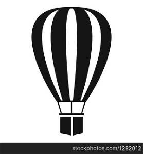 Basket air balloon icon. Simple illustration of basket air balloon vector icon for web design isolated on white background. Basket air balloon icon, simple style