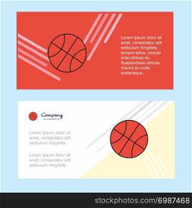 Basket ball abstract corporate business banner template, horizontal advertising business banner.