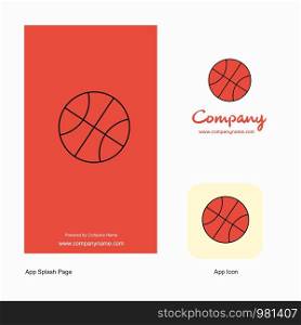 Basket ball Company Logo App Icon and Splash Page Design. Creative Business App Design Elements