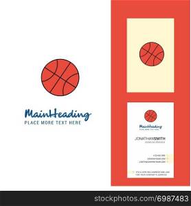 Basket ball Creative Logo and business card. vertical Design Vector