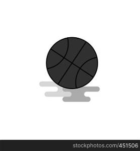 Basket ball Web Icon. Flat Line Filled Gray Icon Vector