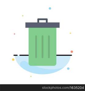 Basket, Been, Delete, Garbage, Trash Abstract Flat Color Icon Template