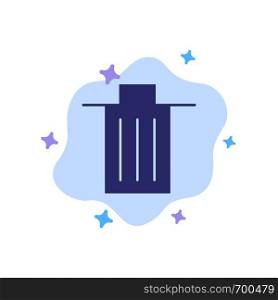 Basket, Been, Delete, Garbage, Trash Blue Icon on Abstract Cloud Background