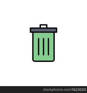 Basket, Been, Delete, Garbage, Trash Business Logo Template. Flat Color