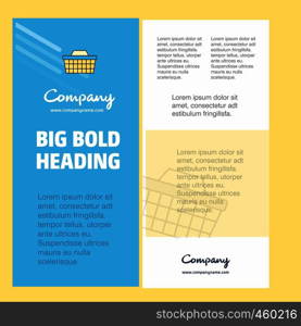 Basket Business Company Poster Template. with place for text and images. vector background