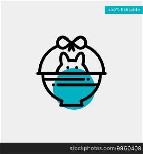 Basket, Cart, Baby, Nature turquoise highlight circle point Vector icon