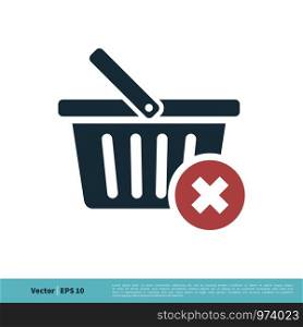 Basket Cart Shopping, e-Commerce Icon Vector Logo Template Illustration Design. Vector EPS 10.