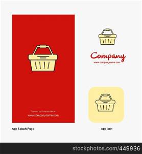 Basket Company Logo App Icon and Splash Page Design. Creative Business App Design Elements