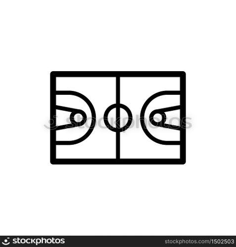 basket field icon line art design