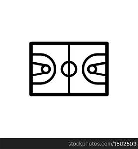 basket field icon line art design