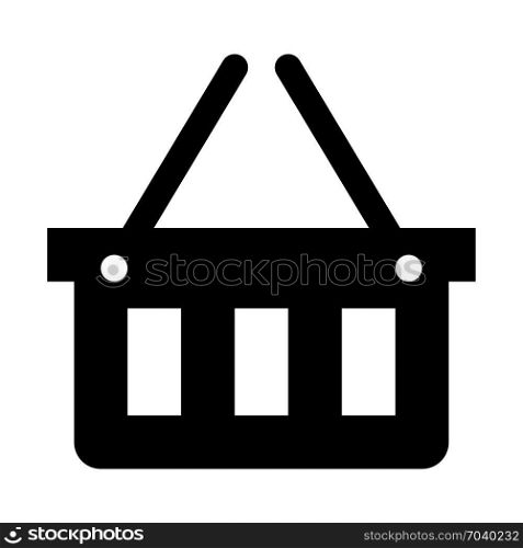Basket - Online checkout, icon on isolated background