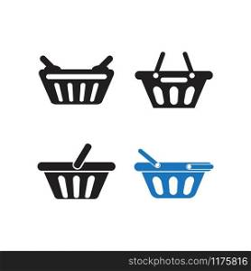 Basket shooping logo icon vector illustration