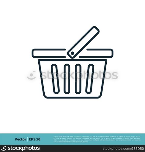 Basket Store Icon Vector Logo Template Illustration Design. Vector EPS 10.