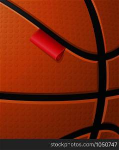basketball background with label vector illustration