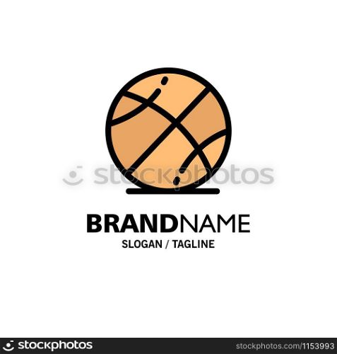Basketball, Ball, Game, Education Business Logo Template. Flat Color