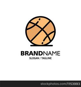 Basketball, Ball, Game, Education Business Logo Template. Flat Color