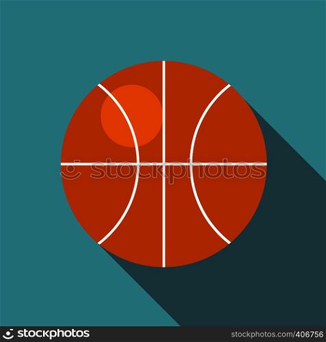 Basketball ball icon. Flat illustration of basketball ball vector icon for web design. Basketball ball icon, flat style