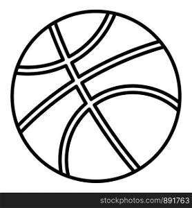 Basketball ball icon. Outline basketball ball vector icon for web design isolated on white background. Basketball ball icon, outline style
