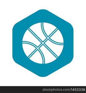 Basketball ball icon. Simple illustration of basketball ball vector icon for web. Basketball ball icon, simple style