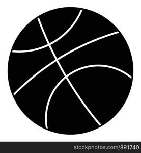 Basketball ball icon. Simple illustration of basketball ball vector icon for web design isolated on white background. Basketball ball icon, simple style