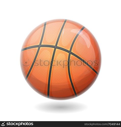 Basketball Ball Isolated. Illustration of a classic basketball isolated on white background