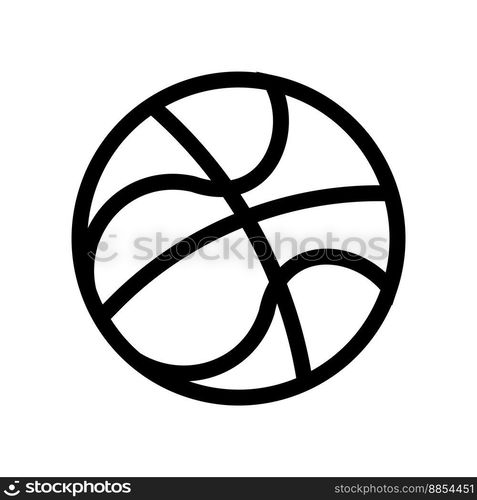 Basketball ball line icon isolated on white background. Black flat thin icon on modern outline style. Linear symbol and editable stroke. Simple and pixel perfect stroke vector illustration