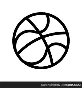 Basketball ball line icon isolated on white background. Black flat thin icon on modern outline style. Linear symbol and editable stroke. Simple and pixel perfect stroke vector illustration