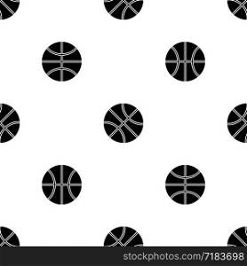 Basketball ball pattern repeat seamless in black color for any design. Vector geometric illustration. Basketball ball pattern seamless black