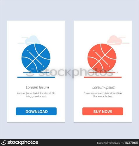 Basketball, Ball, Sports, Usa  Blue and Red Download and Buy Now web Widget Card Template