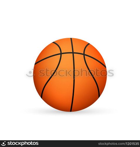 Basketball ball. Vector illustration isolated on white background. Basketball ball. Vector illustration isolated on white background.