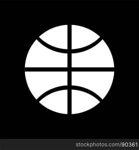 Basketball ball white color icon .. Basketball ball it is white color icon .