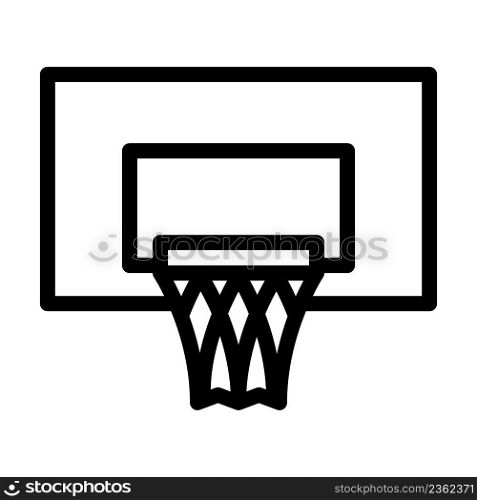basketball basket line icon vector. basketball basket sign. isolated contour symbol black illustration. basketball basket line icon vector illustration