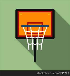 Basketball board icon. Flat illustration of basketball board vector icon for web design. Basketball board icon, flat style