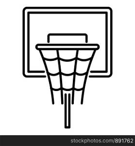 Basketball board icon. Outline basketball board vector icon for web design isolated on white background. Basketball board icon, outline style