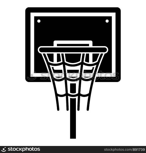Basketball board icon. Simple illustration of basketball board vector icon for web design isolated on white background. Basketball board icon, simple style