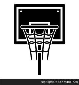 Basketball board icon. Simple illustration of basketball board vector icon for web design isolated on white background. Basketball board icon, simple style