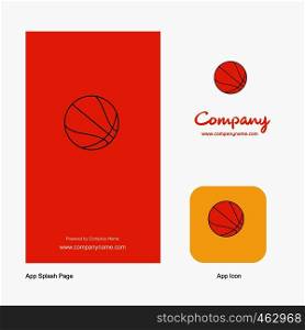 Basketball Company Logo App Icon and Splash Page Design. Creative Business App Design Elements