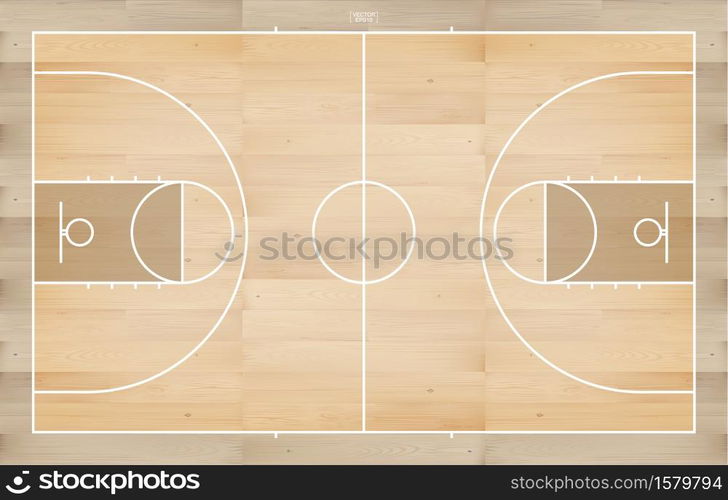 Basketball Court Background Basketball Field Vector Illustration