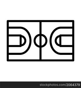 basketball court icon line style