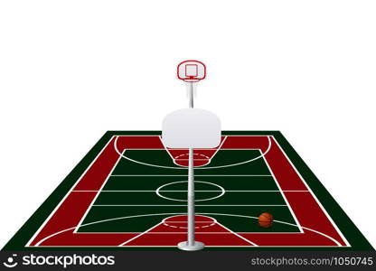 basketball court vector illustration isolated on white background