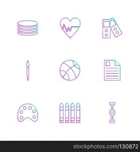 basketball , dna , brush , heart beat , cpu , basketball , file , paint , dna , paint plate ,icon, vector, design,  flat,  collection, style, creative,  icons