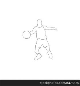 basketball dribbling logo vector illustration design