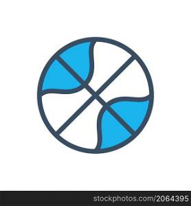 basketball equpment icon vector flat illustration