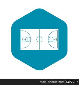 Basketball field icon in simple style on a white background vector illustration. Basketball field icon, simple style