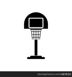 Basketball goal on a playground black simple icon. Basketball goal on a playground icon
